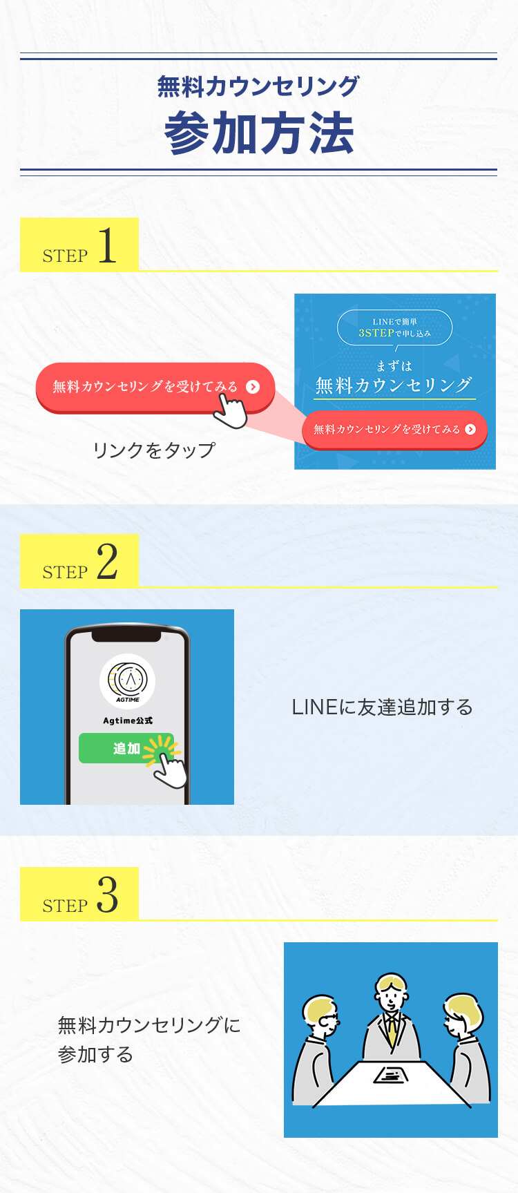 無料相談＆説明会参加方法